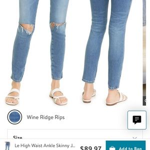 Le High Waist Ankle Skinny Jeans 🦋